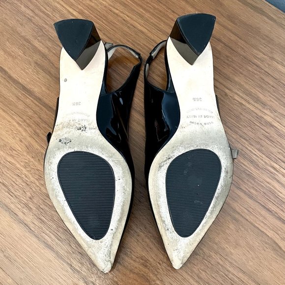 Anyi Lu ‘Gigi’ Patent Mary Jane Slingback Pump Black - Picture 7 of 8